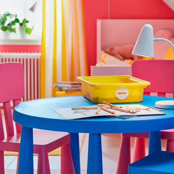Детский стул Ikea Mammut 7 лет/ Pink photo 4
