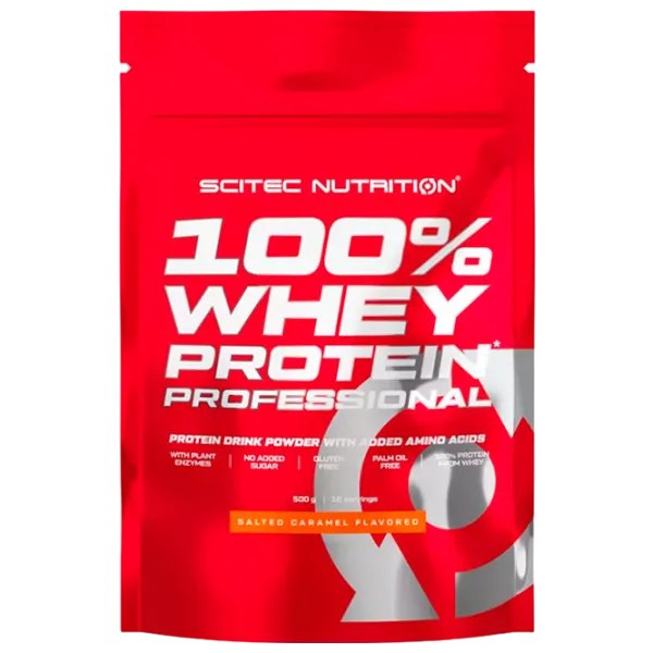 Proteină Scitec Nutrition 100% Whey Protein Professional 500 g (5999100021969) praf/ Caramelă sărată photo 1 Proteină Scitec Nutrition 100% Whey Protein Professional 500 g (5999100021969) praf/ Caramelă sărată photo 1