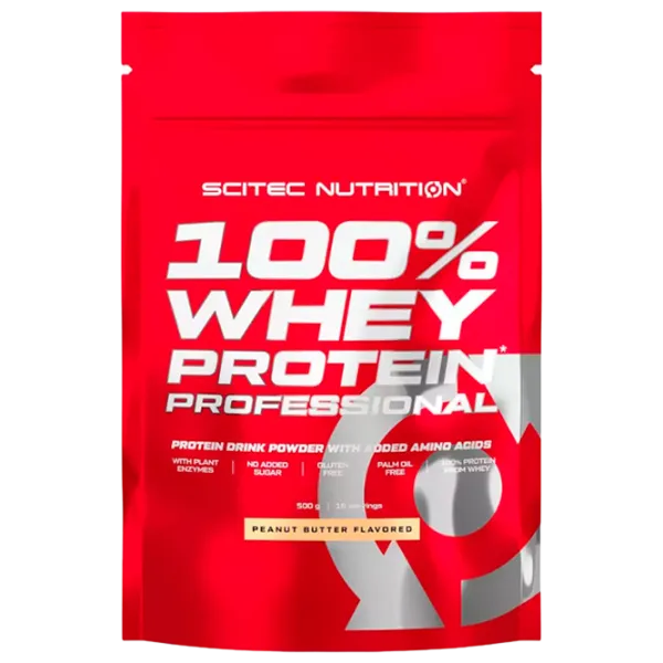 Proteină Scitec Nutrition 100% Whey Protein Professional 500 g (5999100021921) praf/ Unt de arahide photo 1 Proteină Scitec Nutrition 100% Whey Protein Professional 500 g (5999100021921) praf/ Unt de arahide photo 1