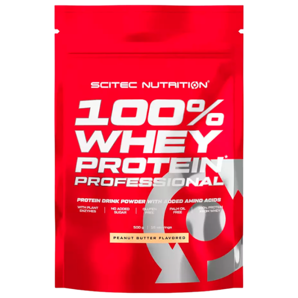 Proteină Scitec Nutrition 100% Whey Protein Professional 500 g (5999100021921) praf/ Unt de arahide photo 1 Proteină Scitec Nutrition 100% Whey Protein Professional 500 g (5999100021921) praf/ Unt de arahide photo 1