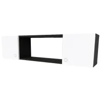 Полка Smartex RD6 ДСП/ Белый-Чёрный