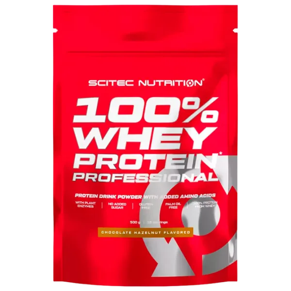 Proteină Scitec Nutrition 100% Whey Protein Professional 500 g (5999100021853) praf/ Ciocolată, nuci photo 1