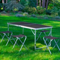 Set mobilă terasă Jumi OM-258921 Aluminiu/ Plastic/ Plastic/ Black photo 3