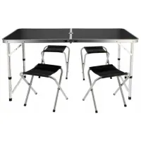 Set mobilă terasă Jumi OM-258921 Aluminiu/ Plastic/ Plastic/ Black photo 4