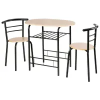 Set masă și scaune Costway HW54057NA () Dreptunghiulară/ MDF/ Soft Beige