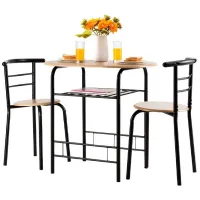 Set masă și scaune Costway HW54057NA () Dreptunghiulară/ MDF/ Soft Beige photo 4