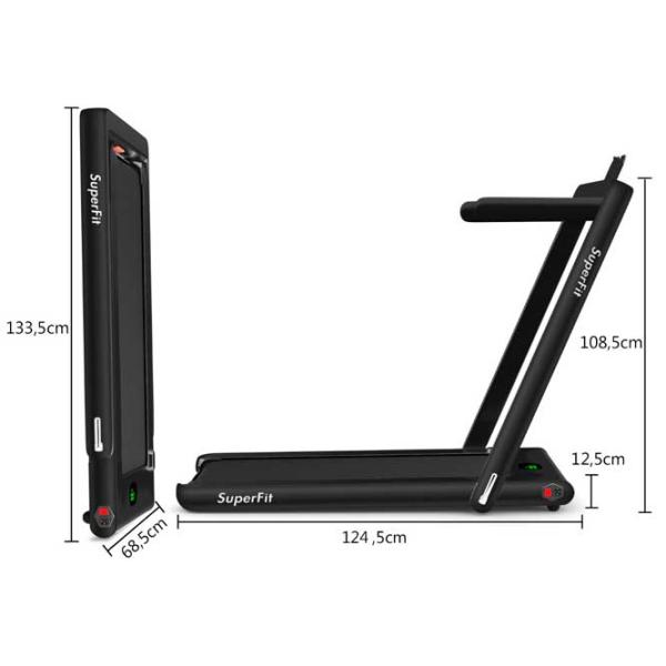 Bandă de alergat Costway SP37514DE-BK 12 km/ h/ 120 kg/ Black photo 3 Bandă de alergat Costway SP37514DE-BK 12 km/ h/ 120 kg/ Black photo 3
