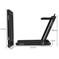 Bandă de alergat Costway SP37514DE-BK 12 km/h / 120 kg / Black photo 3