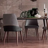 Кухонный стул Dogtas Diamond Ткань/ Серый Серый photo 8