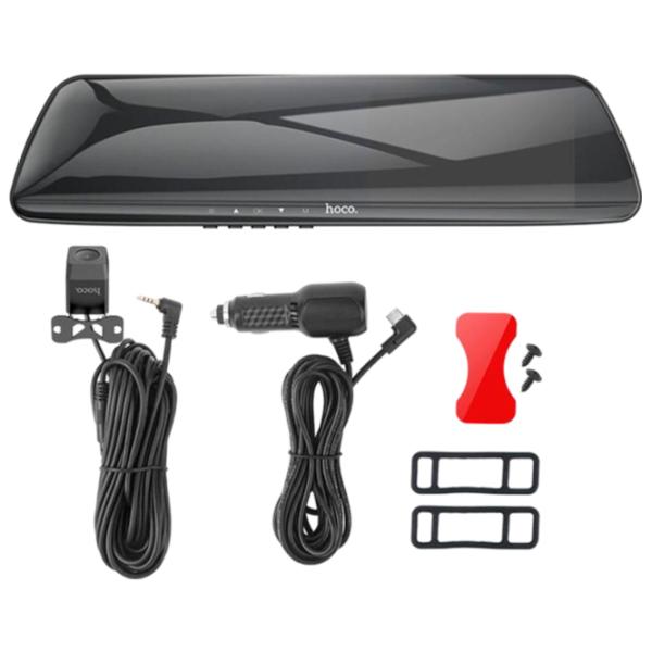 Cameră Auto Hoco DV4 Rearview Mirror Driving Recorder CMOS/ Black photo 6