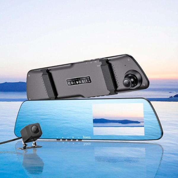 Cameră Auto Hoco DV4 Rearview Mirror Driving Recorder CMOS/ Black photo 7