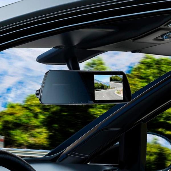 Cameră Auto Hoco DV4 Rearview Mirror Driving Recorder CMOS/ Black photo 8