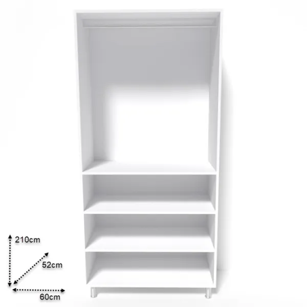 Шкаф Smartex N5 60 x 52см x 210 / ДСП / White photo 2