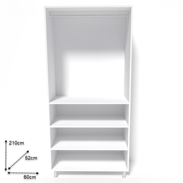 Шкаф Smartex N5 60 x 52см x 210 / ДСП / White photo 2