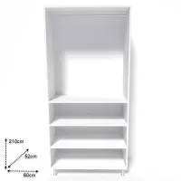 Dulap Smartex N5 60 x 52 x 210 / DSP / Stejar deschis photo 2