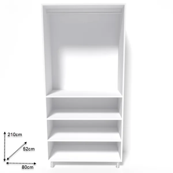 Шкаф Smartex N5 60 x 52см x 210 / ДСП / White photo 2