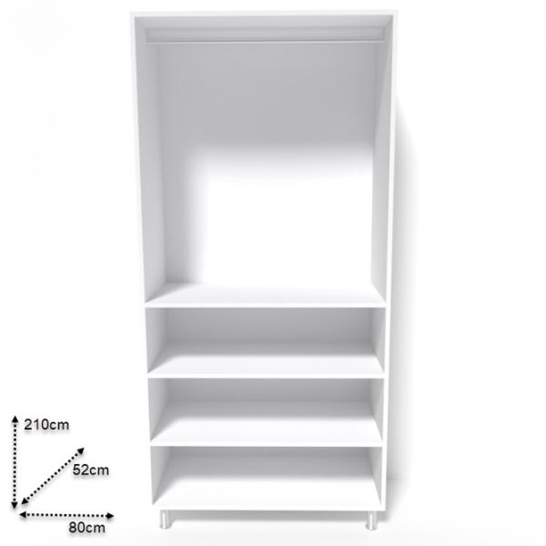 Шкаф Smartex N5 80 x 52см x 210 / ДСП / White photo 2 Шкаф Smartex N5 80 x 52см x 210 / ДСП / White photo 2