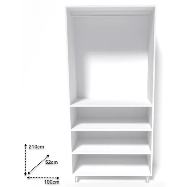 Dulap Smartex N5 100 x 52 x 210 / DSP / White photo 2 Dulap Smartex N5 100 x 52 x 210 / DSP / White photo 2