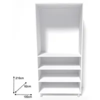 Dulap Smartex N5 100 x 52 x 210 / DSP / White photo 2