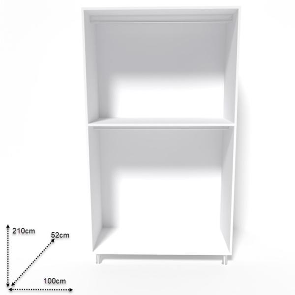 Шкаф Smartex N6 100 x 52см x 210 / ДСП / White photo 2