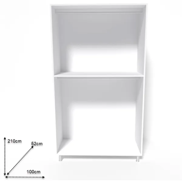 Dulap Smartex N6 100 x 52 x 210 / DSP / White photo 2 Dulap Smartex N6 100 x 52 x 210 / DSP / White photo 2