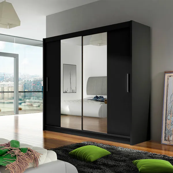 Dulap Space Meble Bega II 180 x 58 x 215 / PAL / Black photo 2
