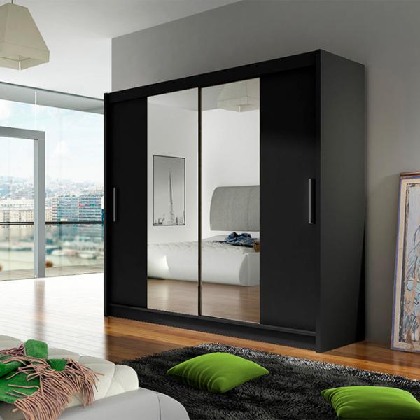 Dulap Space Meble Bega II 180 x 58 x 215 / PAL / Black photo 2