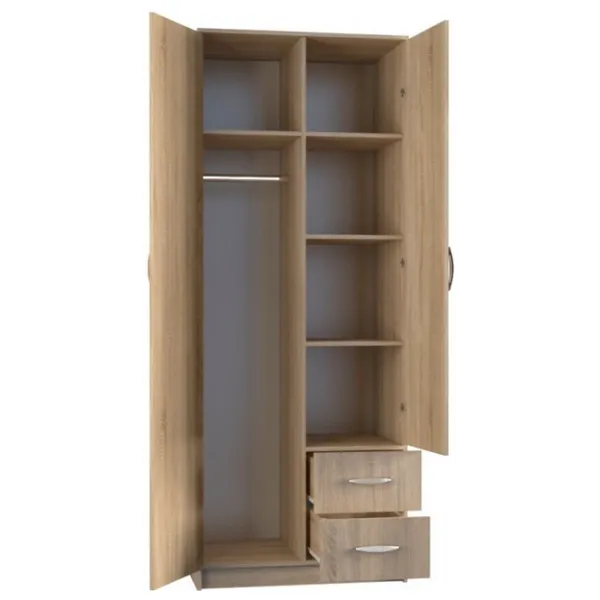 Dulap TopEshop Romana 80 x 52 x 205 / PAL / Stejar Sonoma photo 2
