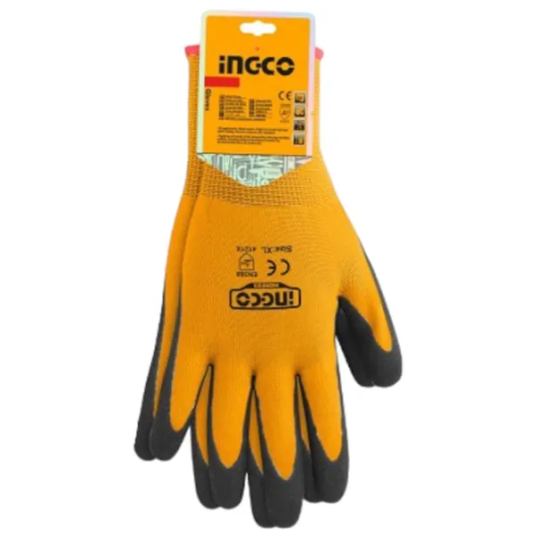Защитные перчатки INGCO Nitrile Coated Gloves Полиэстер/ Yelow photo 1 Защитные перчатки INGCO Nitrile Coated Gloves Полиэстер/ Yelow photo 1