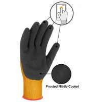 Mănuși de protecție INGCO Nitrile Coated Gloves Poliester/ Yelow photo 3