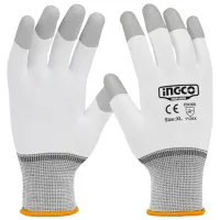 Mănuși de protecție INGCO nitrile gloves Microfiber/ White photo 2