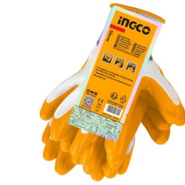 Защитные перчатки INGCO nitrile gloves Нитрил/ Yelow photo 1 Защитные перчатки INGCO nitrile gloves Нитрил/ Yelow photo 1