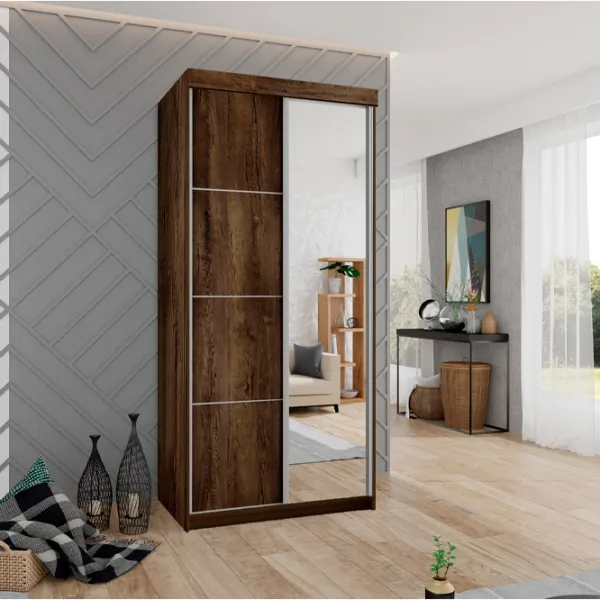 Шкаф Prime Furniture Top 23 Plus 100 100 x 62см x 200 / ЛДСП / Пепельно темный photo 2 Шкаф Prime Furniture Top 23 Plus 100 100 x 62см x 200 / ЛДСП / Пепельно темный photo 2