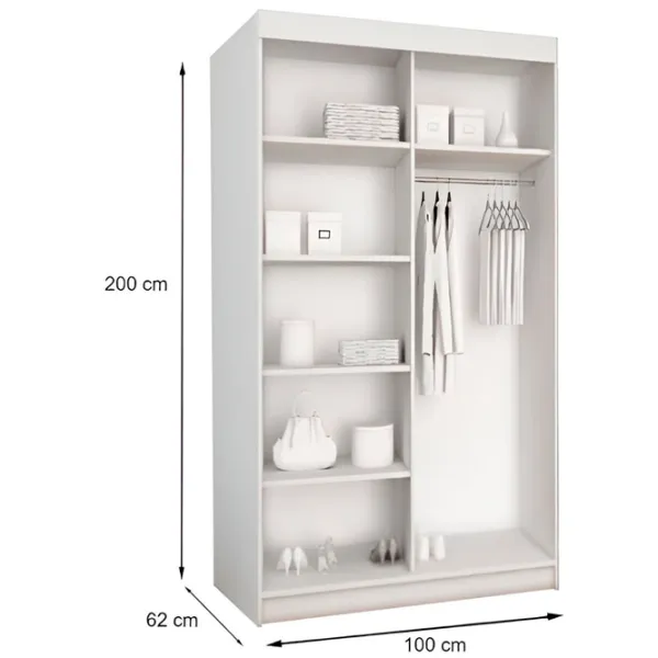 Шкаф Prime Furniture Top 23 Plus 100 100 x 62см x 200 / ЛДСП / Пепельно темный photo 3 Шкаф Prime Furniture Top 23 Plus 100 100 x 62см x 200 / ЛДСП / Пепельно темный photo 3