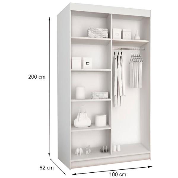 Шкаф Prime Furniture Top 23 Plus 100 100 x 62см x 200 / ЛДСП / Пепельно темный photo 3 Шкаф Prime Furniture Top 23 Plus 100 100 x 62см x 200 / ЛДСП / Пепельно темный photo 3