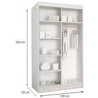 Dulap Prime Furniture Top 23 Plus 100 100 x 62 x 200 / PAL / Ash Dark photo 3
