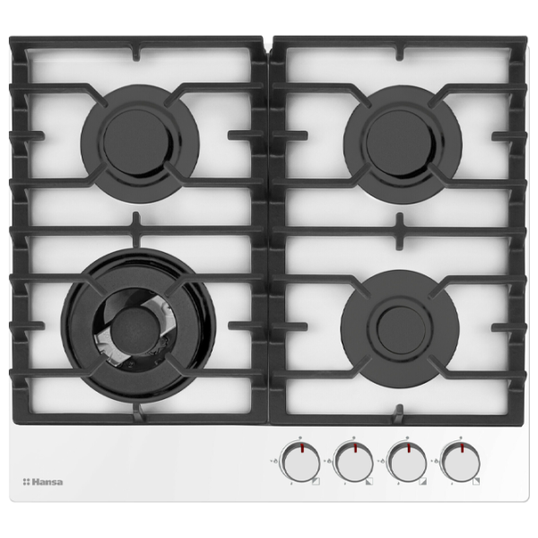 Plită încorporabilă pe gaz Hansa BHKW671830 Sticlă călită/ White photo 1
