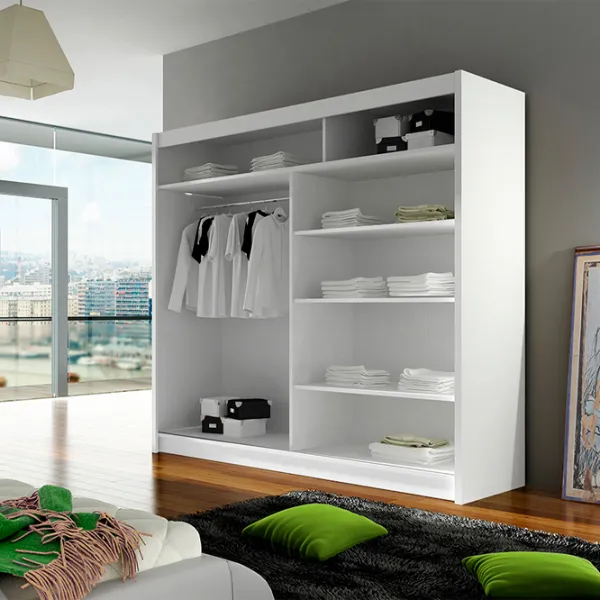 Dulap Space Meble Bega II 180 x 58 x 215 / PAL / White photo 2