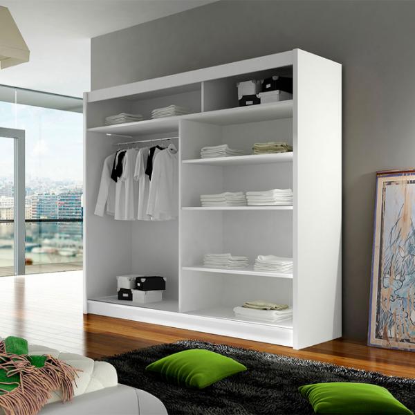 Шкаф Space Meble Talin V 180 x 58см x 215 / ЛДСП / White photo 3