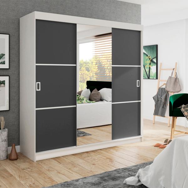 Шкаф Prime Furniture Bill 3 200 x 59см x 205 / ЛДСП / White photo 3 Шкаф Prime Furniture Bill 3 200 x 59см x 205 / ЛДСП / White photo 3