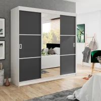 Dulap Prime Furniture Bill 3 200 x 59 x 205 / PAL / White photo 3