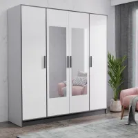 Dulap Prime Furniture Roj 4D 206.4 x 39 x 205 / PAL / White photo 2
