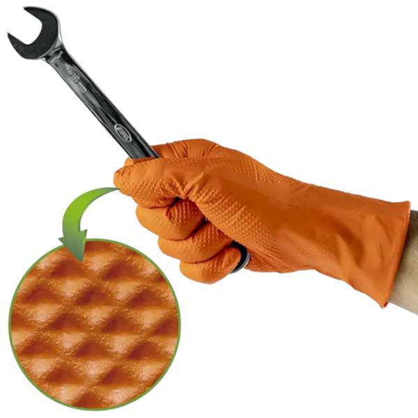 Mănuși de protecție JBM nitrile gloves Nitril/ Orange photo 3