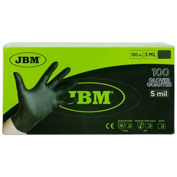 Mănuși de protecție JBM nitrile gloves Nitril/ Black photo 1