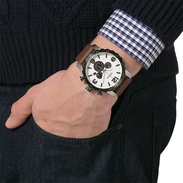Наручные часы для мужчин FOSSIL Nate Chronograph Кварцевый/ 50 мм photo 4 Наручные часы для мужчин FOSSIL Nate Chronograph Кварцевый/ 50 мм photo 4