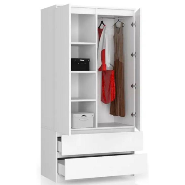 Dulap Akord S90 2D2SZ 90 x 51 x 180 / PAL / White photo 2