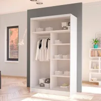 Шкаф Space Meble Costa I 100 x 58см x 200 / ЛДСП / White photo 3