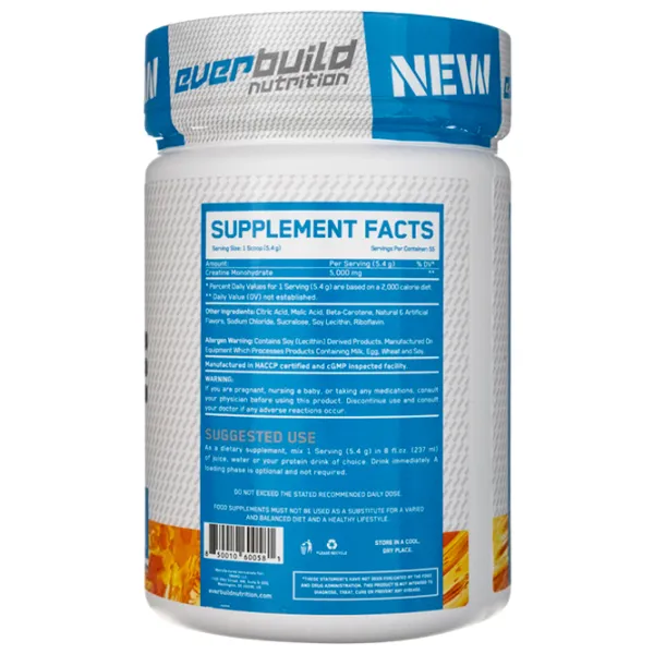 Creatină EverBuild Creatine Monohydrate (850010600581) 300 g photo 2 Creatină EverBuild Creatine Monohydrate (850010600581) 300 g photo 2