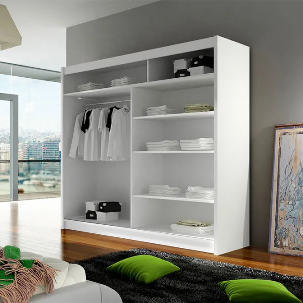 Dulap Space Meble Talin III 180 x 58 x 215 / PAL / White photo 4 Dulap Space Meble Talin III 180 x 58 x 215 / PAL / White photo 4