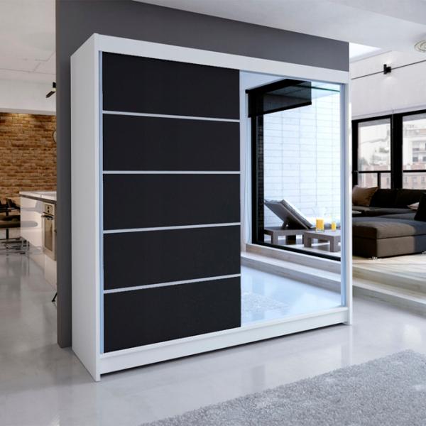 Dulap Space Meble Talin III 180 x 58 x 215 / PAL / White photo 2 Dulap Space Meble Talin III 180 x 58 x 215 / PAL / White photo 2